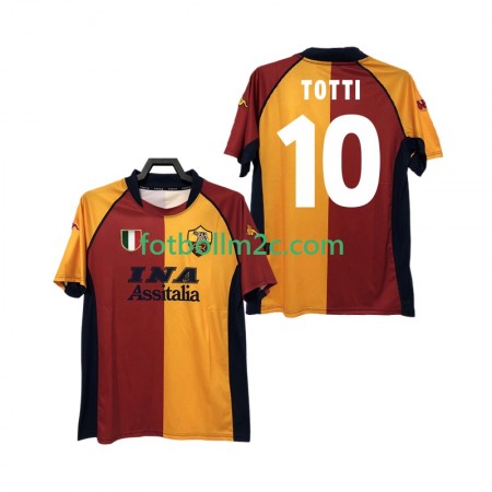 Fußballtrikots AS Rom Totti 10 2000-2001 Retro Heim Trikotsatz